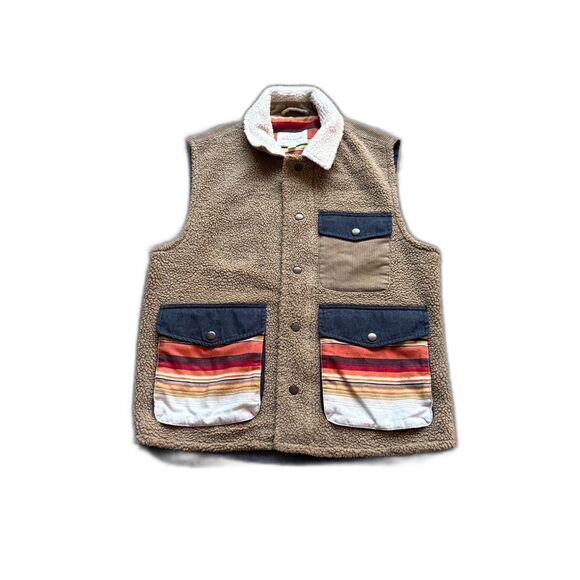 Sun + Stone Other - SUN + STONE MEN'S HARRY VEST TEDDY JACKET MEDIUM
